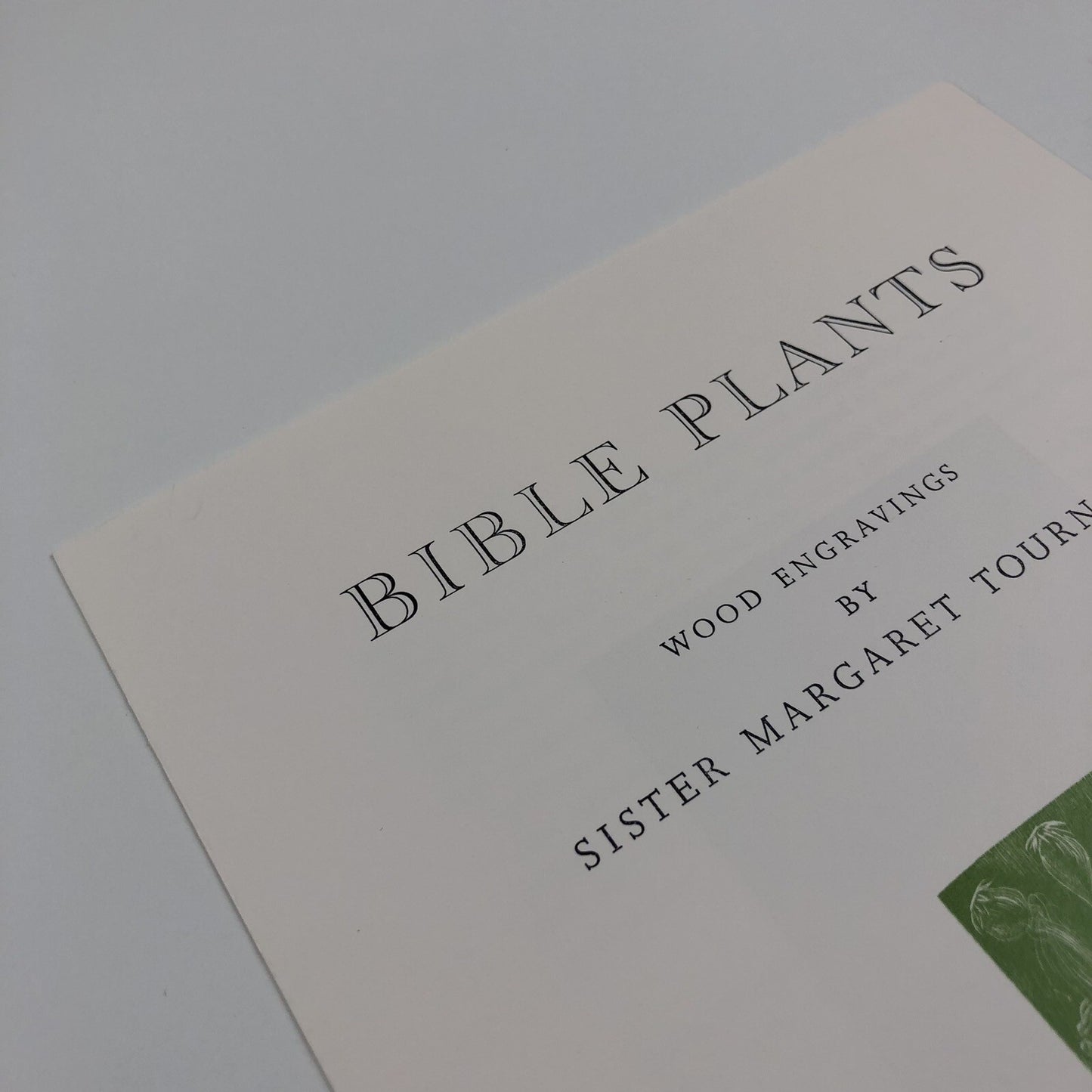 Prospectus – Bible Plants | Wood engravings by Sister Margaret Tournour | Clarion Publishing, 1999