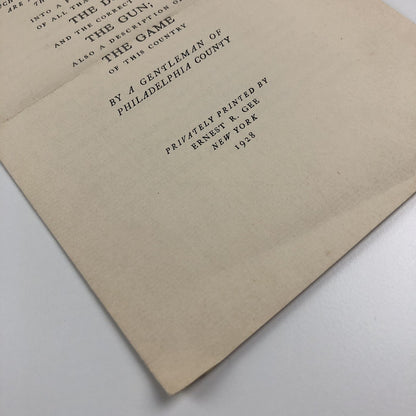 Prospectus – The American Shooter’s Manual | Ernest R. Gee | The Derrydale Press, 1928