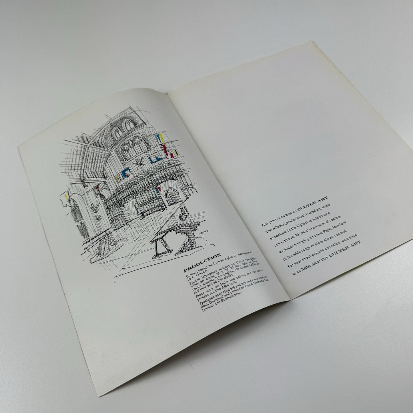 Promotional leaflet – Culter Art Papers | Cox and Sharland, 1962