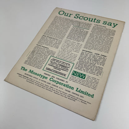Monotype News Letter 18 | 23 February 1935 | Fold-out type specimen sheet