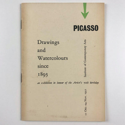 Picasso. Drawings & Watercolours since 1893 | Institute of Contemporary Arts, 1951