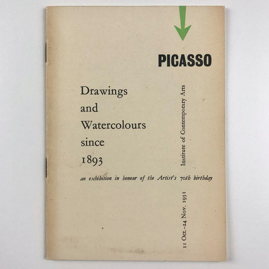 Picasso. Drawings & Watercolours since 1893 | Institute of Contemporary Arts, 1951