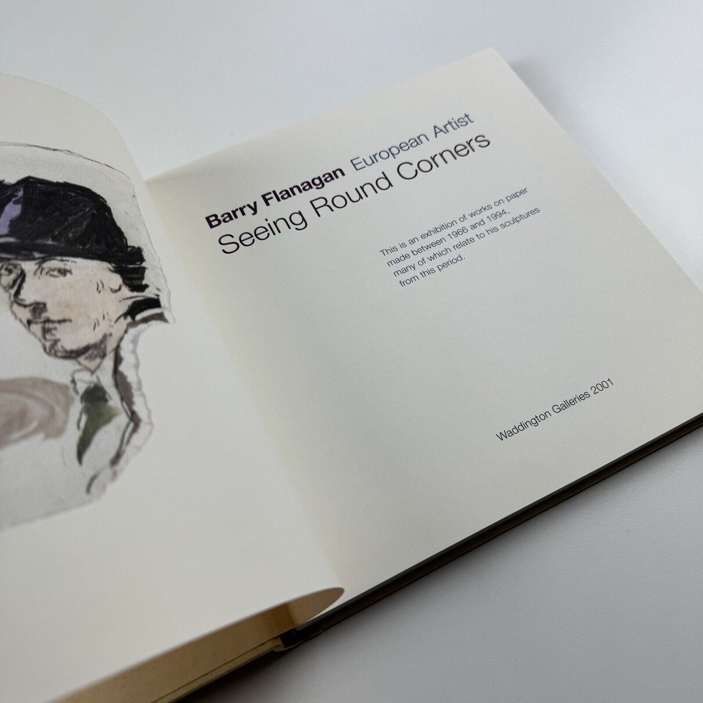 Barry Flanagan. Seeing Round Corners | Waddington Galleries | 2001 catalogue and Private View invitation