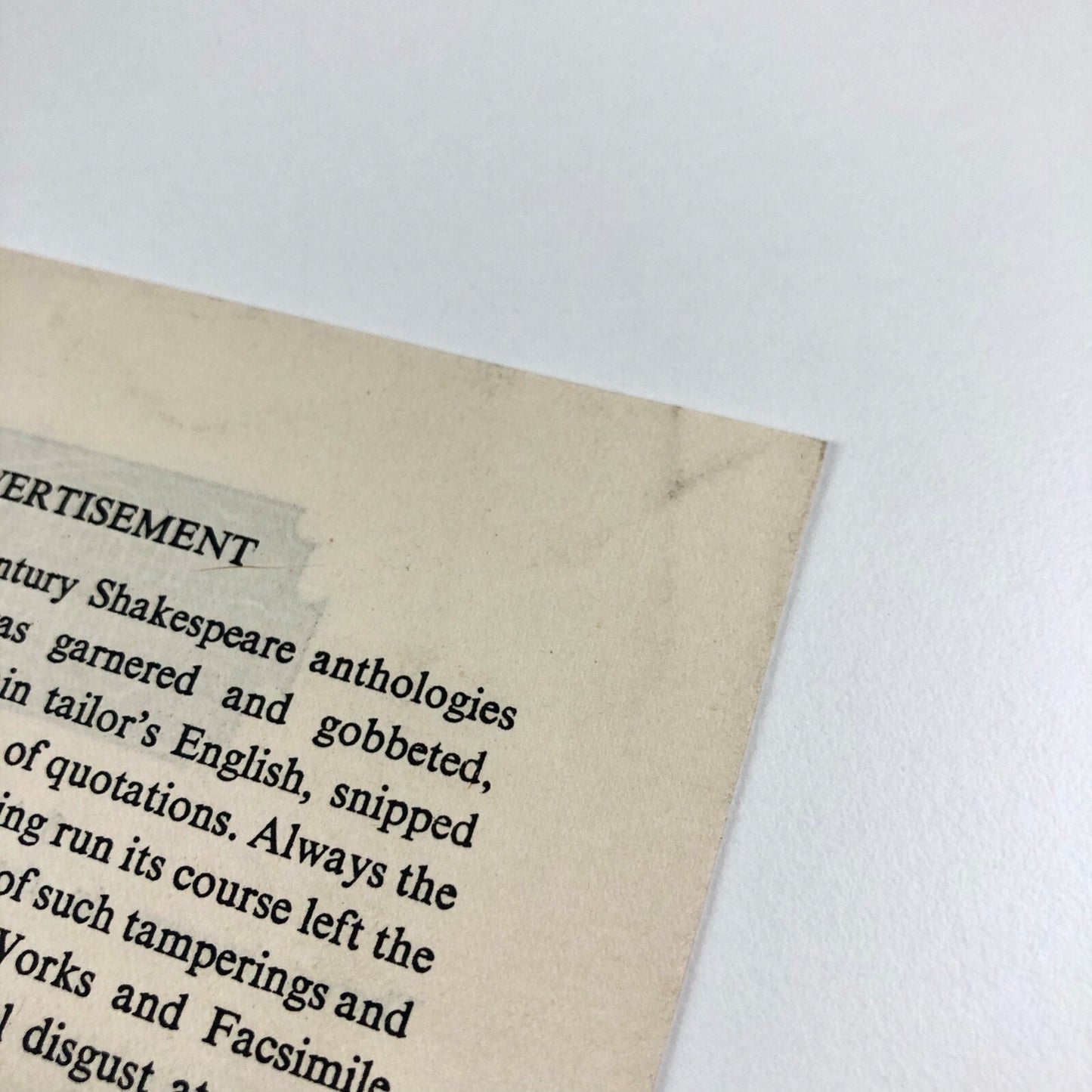 The Shakespeare Anthology leaflet/prospectus | The Nonesuch Press, undated