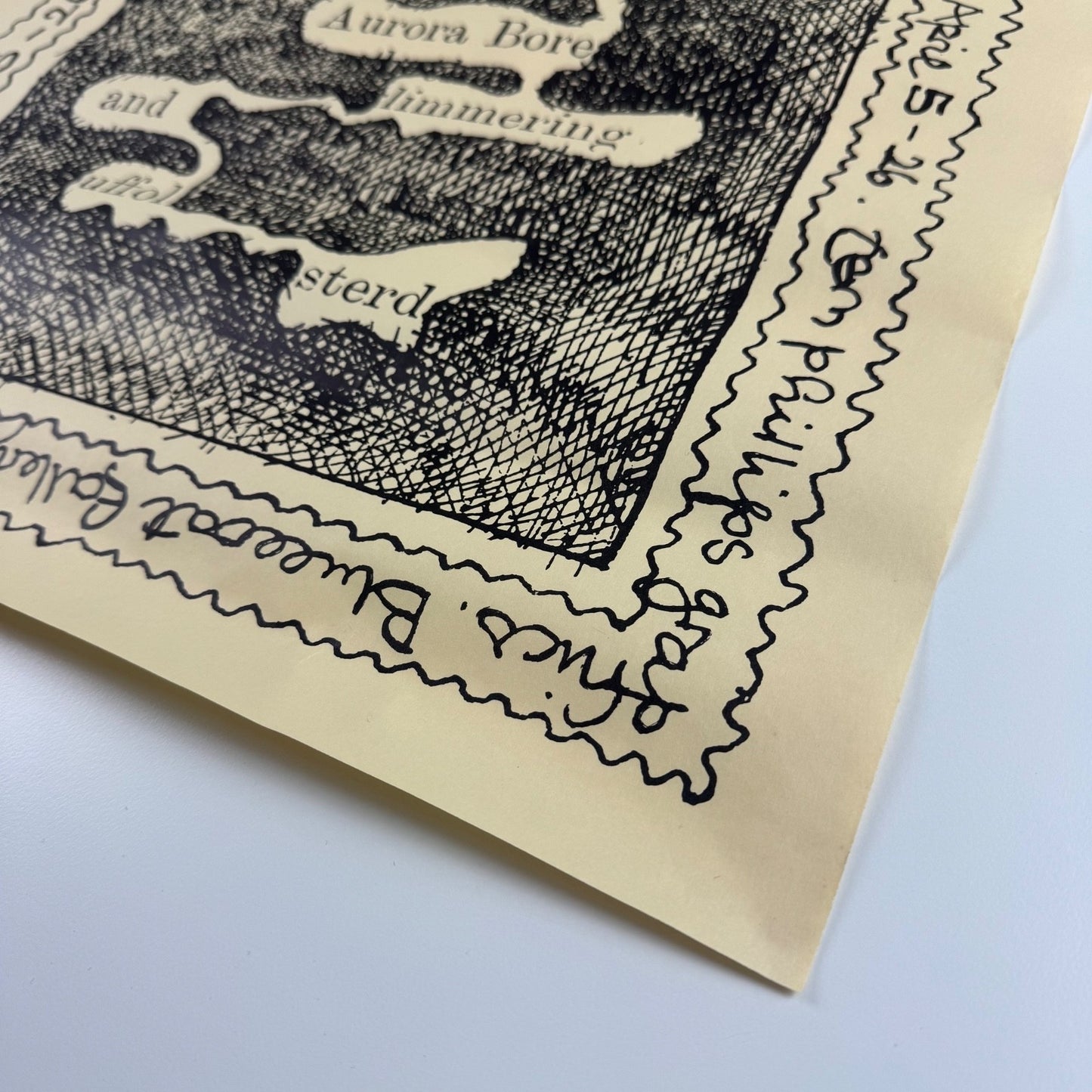Poster for Tom Phillips: graphics held at The Bluecoat Gallery, Liverpool, 1973