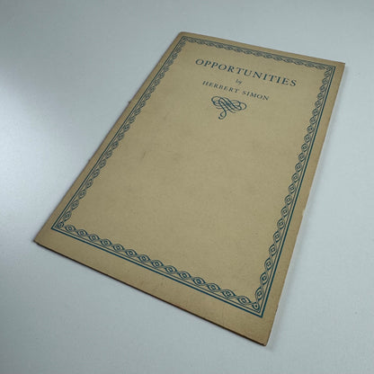 Opportunities by Herbert Simon Curwen Press | Birmingham School of Printing 1951