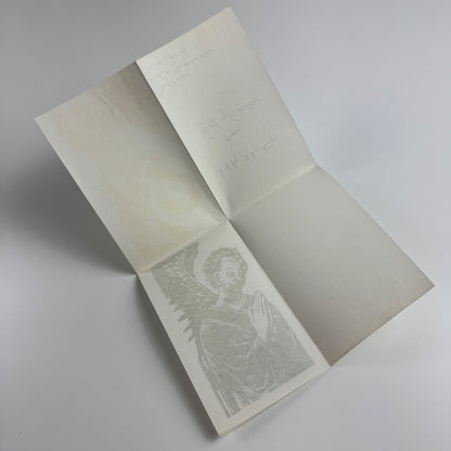 Hand-made Christmas card signed by Geoffrey Cardew