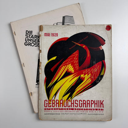 Gebrauchsgraphik International Advertising Art May 1929 Vol 6 no. 5 edited by Professor HK Frenzel