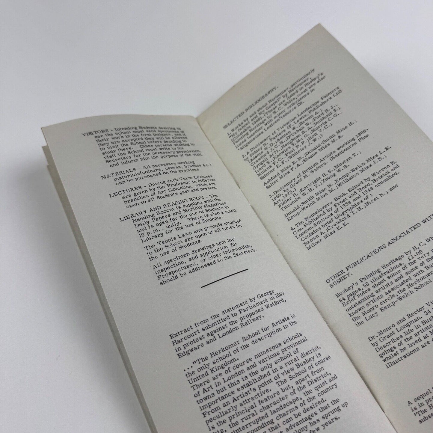 The Herkomer Art School 1883-1900 by Grant Longman. Bushey Reference Paper Number 1 | Grant Longman, Mach 1976