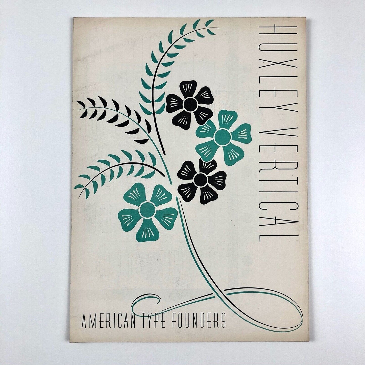 Huxley Vertical type specimen leaflet | American Type Founders | Walter Huxley, 1935