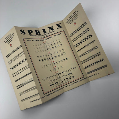 Deberny & Peignot ‘SPHINX’ type specimen leaflet for Soldans Limited c.1925?