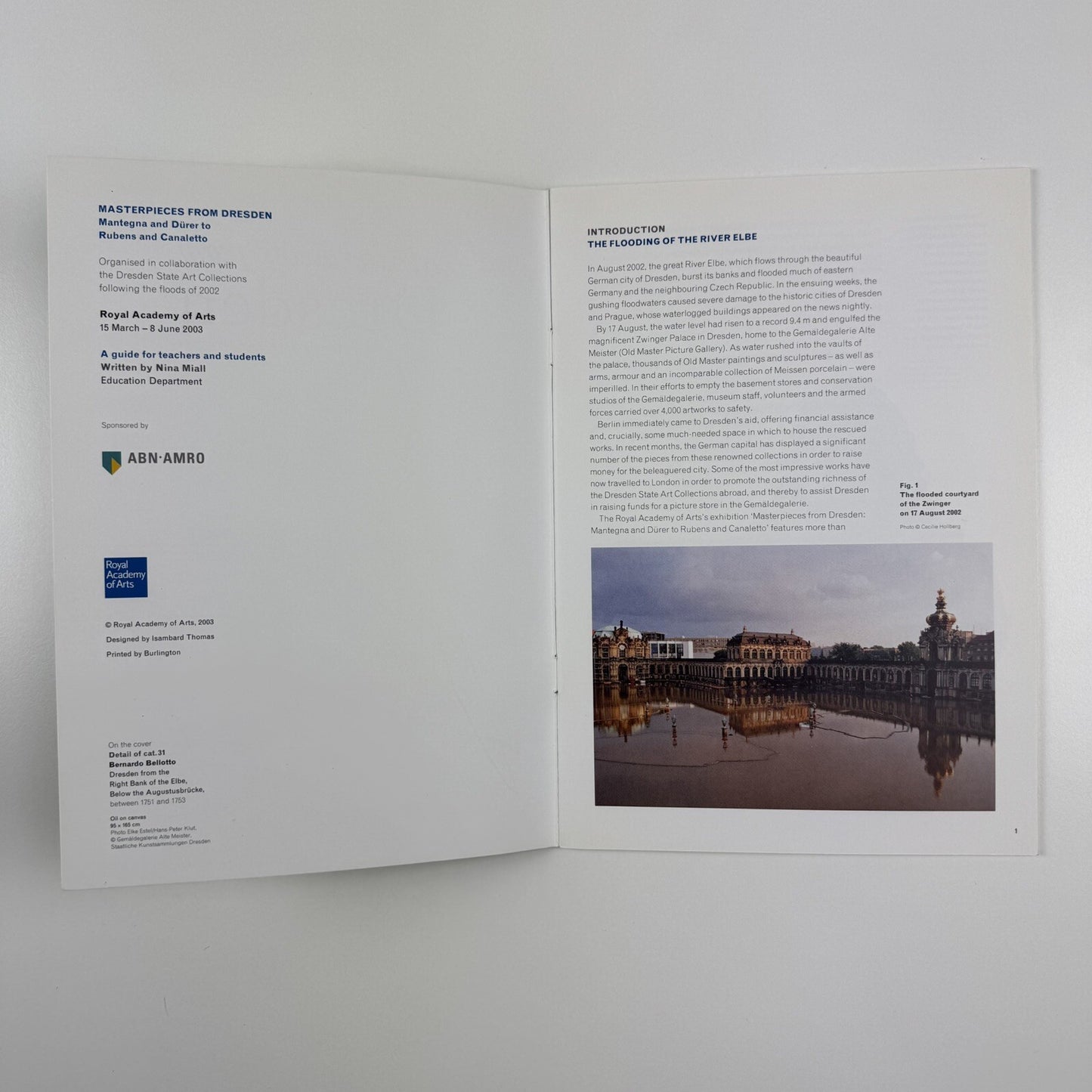 Gallery guide – Masterpieces from Dresden. Mantegna & Durer to Rubens & Canaletto | Royal Academy, 2003