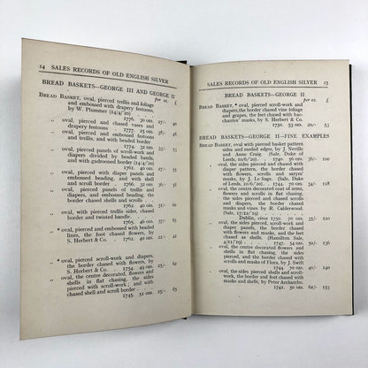 ABC Auction Sales Record of Old English Silver: Christies, 1920 | Alfred Abbey