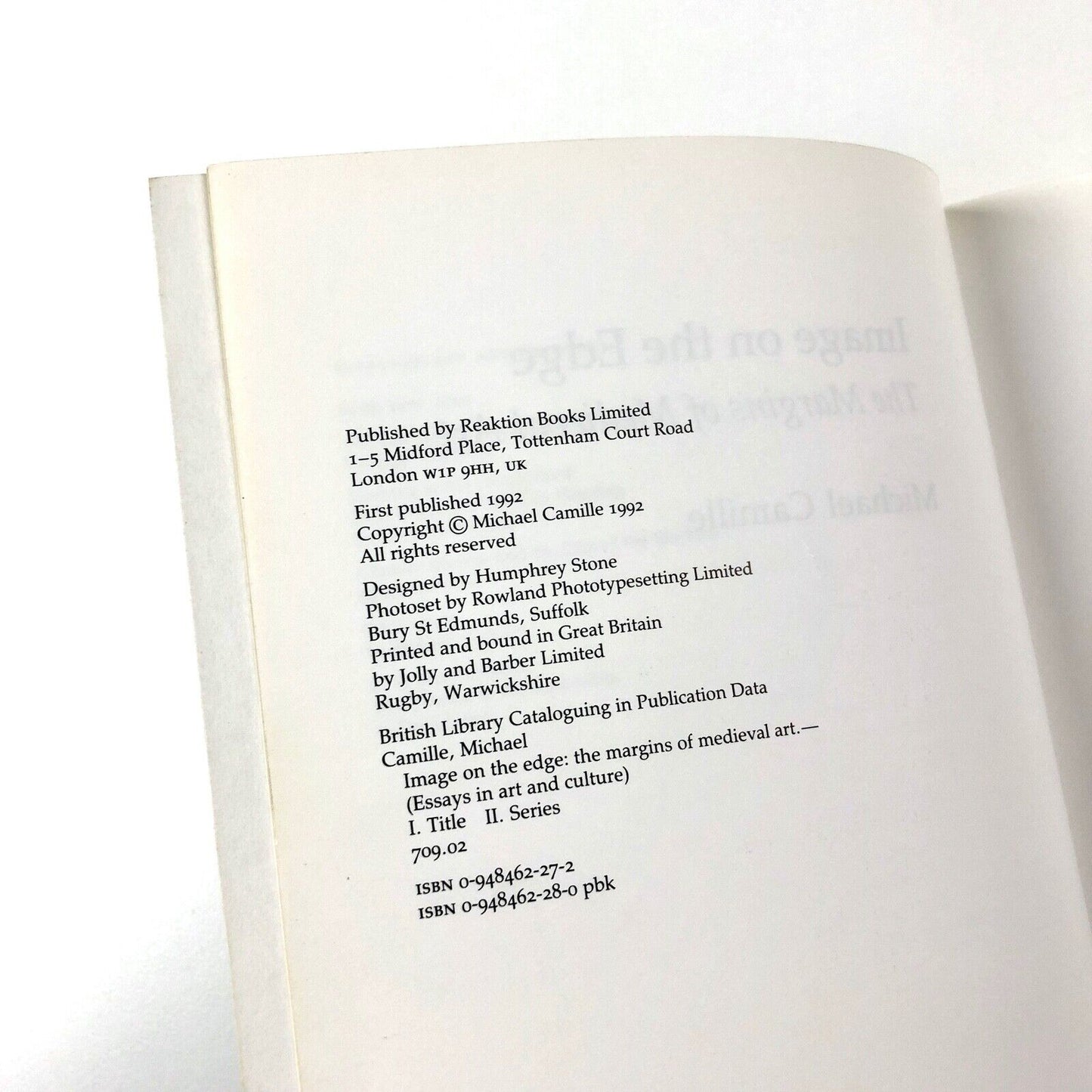 Image On The Edge: The Margins of Medieval Art | Michael Camille, 1992