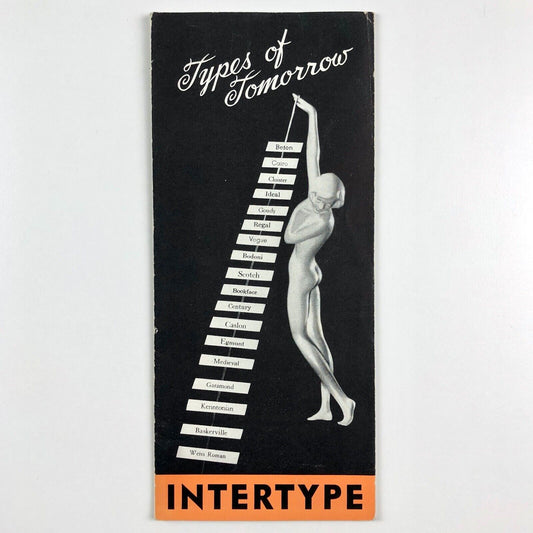 Types of Tomorrow | Small fold-out Intertype Corporation type specimen booklet