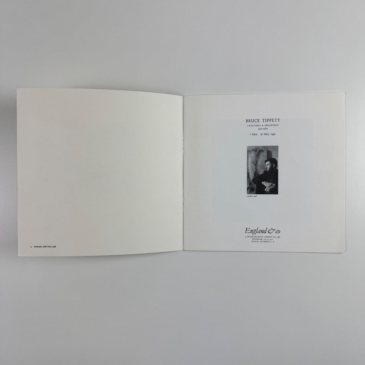 Bruce Tippett. Paintings & Drawings | England & Co, 1992