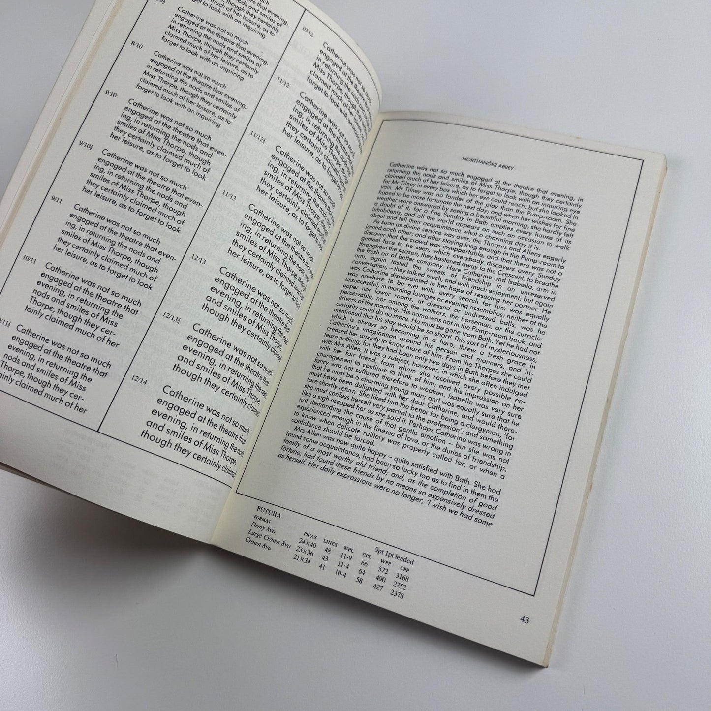 Type for the book page at the Pitman Press ed Leonard Chave Hamish Hamilton 1984