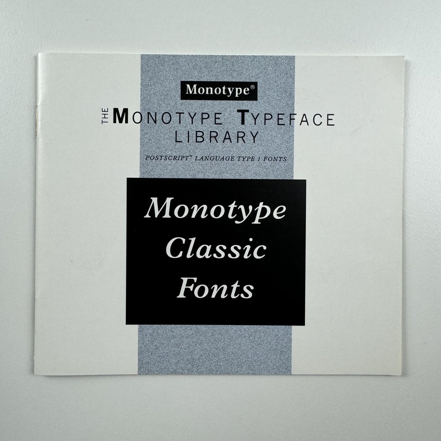 Monotype Type Face Library – Classic Fonts | Small booklet, undated