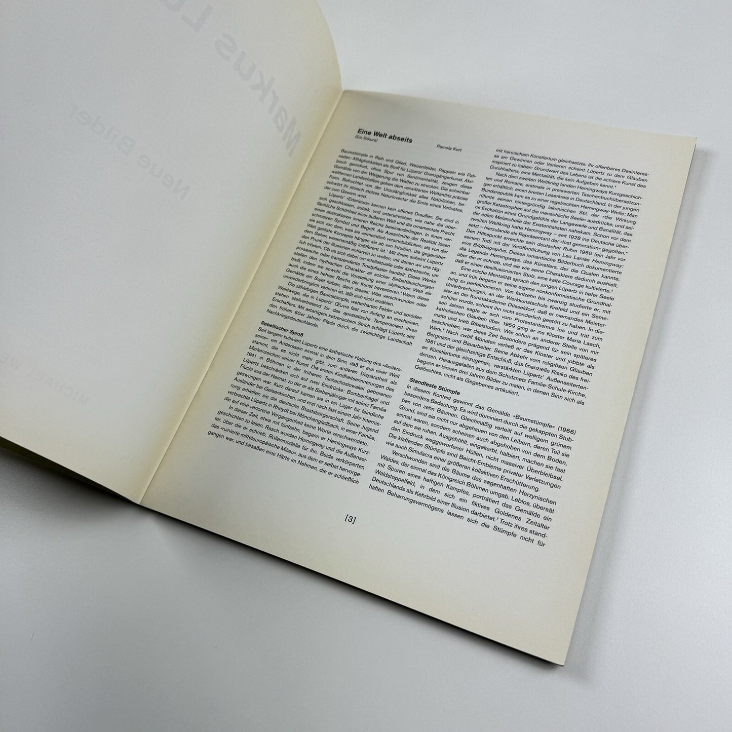 Markus Lüpertz. Neue Bilder | Text Pamela Kort | Galerie Michael Werner exhibition catalogue, 1997/8