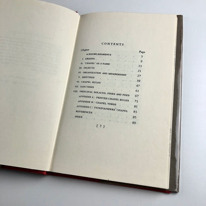 The Early Printers' Chapel in England by F C Avis | Limited edition 1971