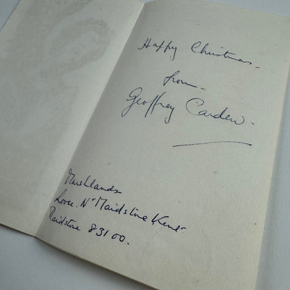Hand-made Christmas card signed by Geoffrey Cardew