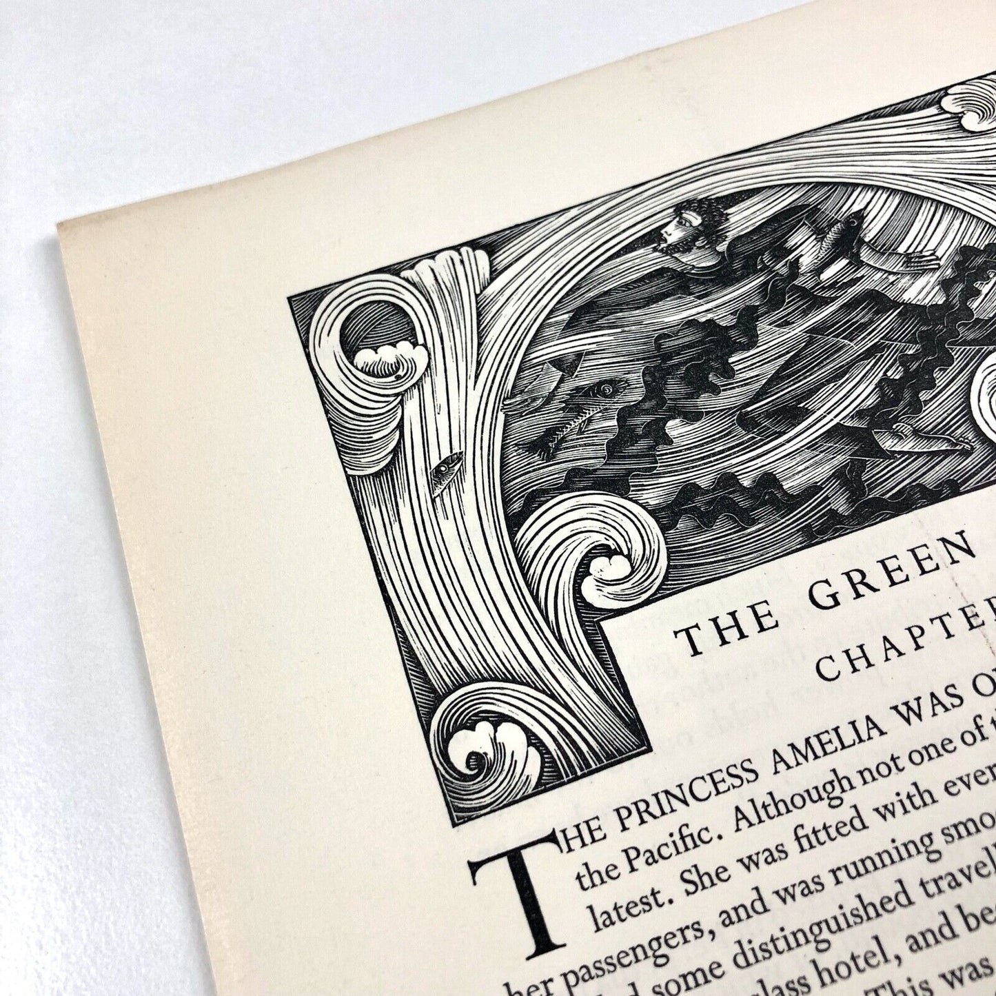 The Green Ship specimen page | Golden Cockerel Press | Eric Gill | Patrick Miller