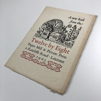 Prospectus – ‘The Paper Makers Craft’ | Will Carter | Twelve by Eight Press 1965