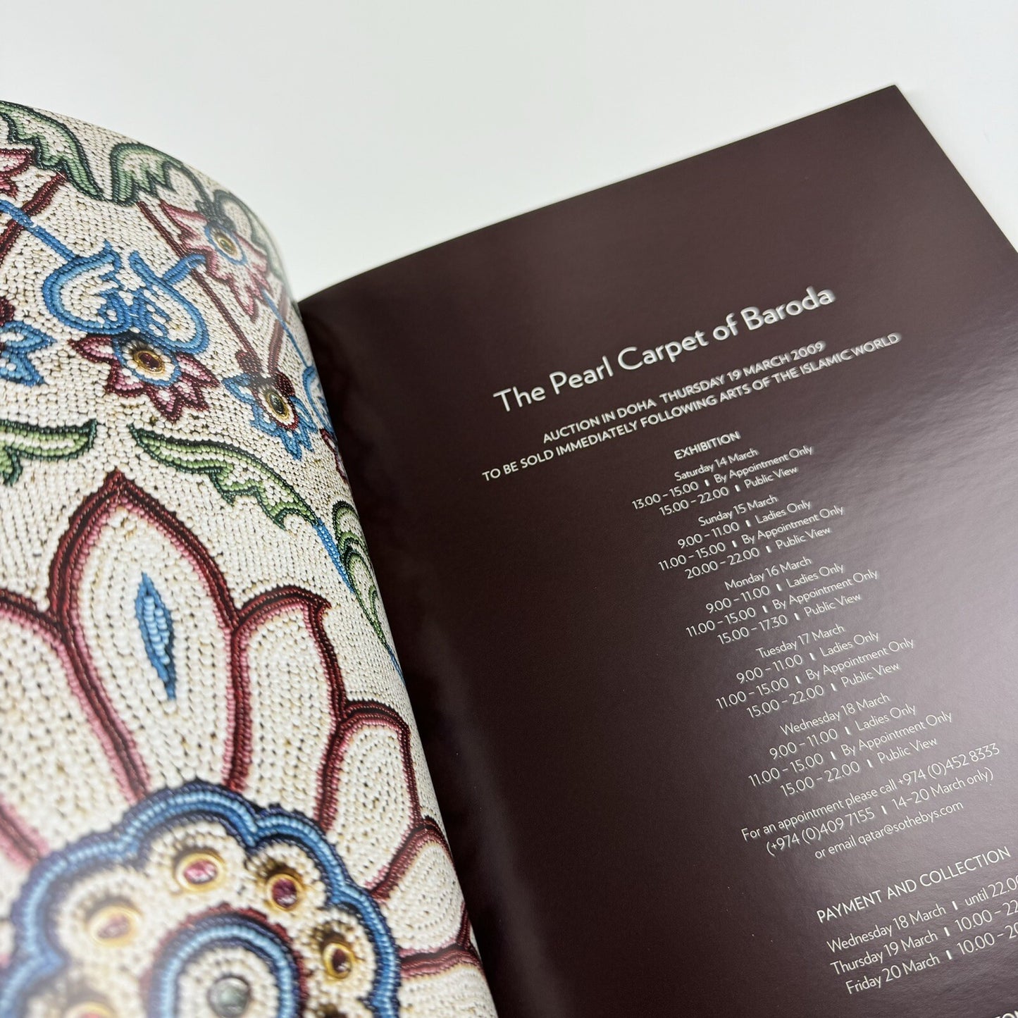 The Pearl Carpet of Baroda | Sotheby's sale catalogue, Doha, 19 March 2009