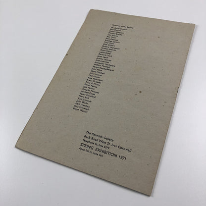 Catalogue – Penwith Spring exhibition 1971 | The Penwith Society of Arts