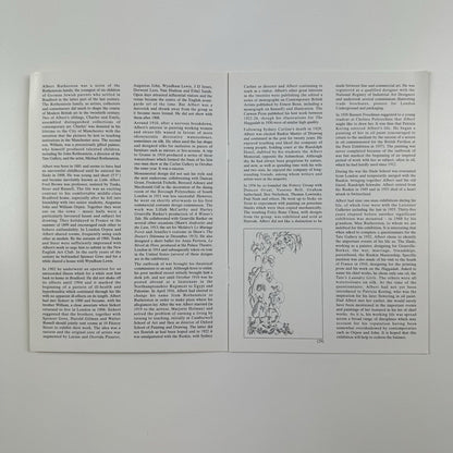 Folded card/catalogue – Albert Rutherston | Sally Hunter Fine Art, 1996
