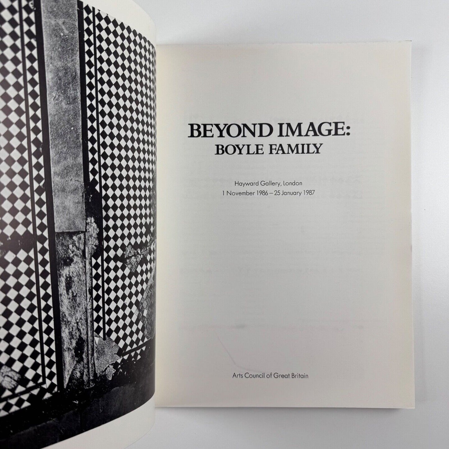 Beyond Image: Boyle Family. Catalogue to accompany the Arts Council exhibition held at the Hayward Gallery between 1 November 1986 and 25 January 1987