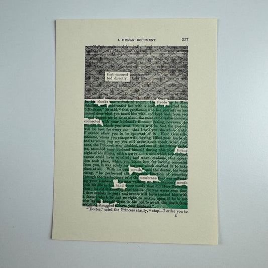 A Humument page 337 'that ensured' by Tom Phillips | The Tetrad Press, 1970