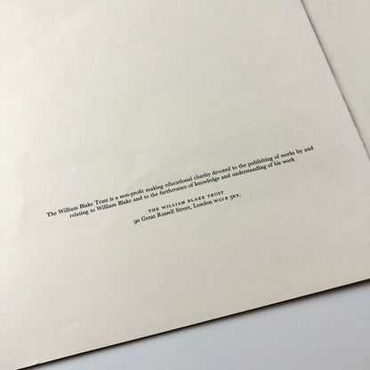 Prospectus for William Blake – Illustrations of the Book of Job | William Blake Trust, 1987