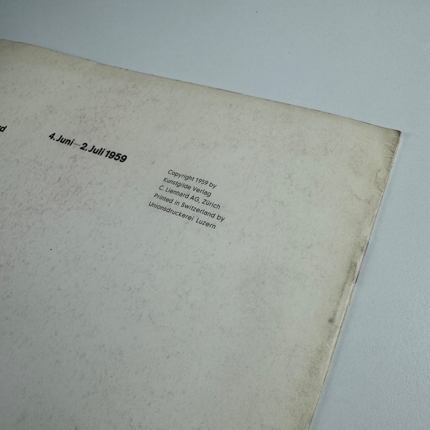 Theodor Bally | Galerie Charles Lienhard Zürich, 1959