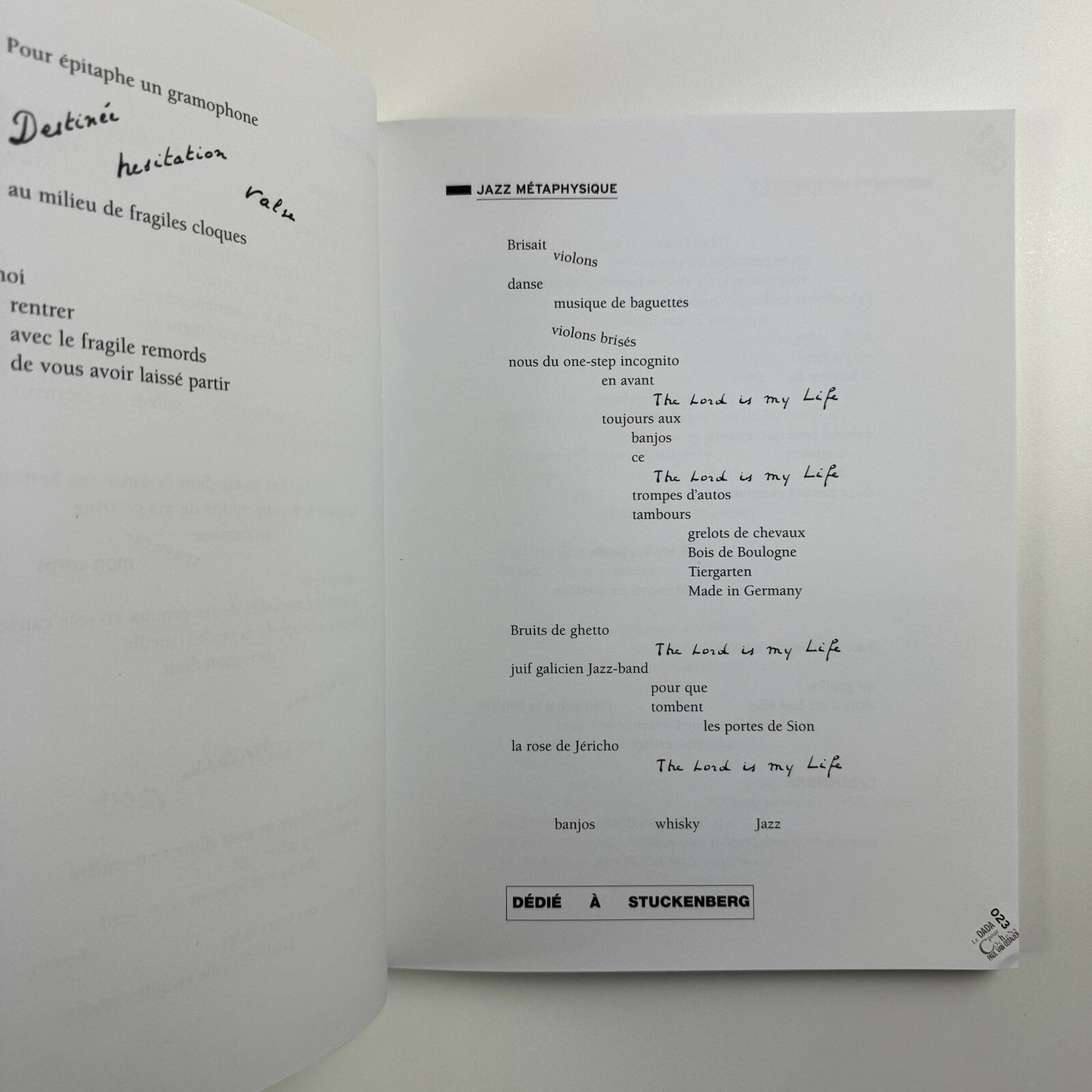 Le Dada pour Cochons Paul van Ostaijen | Textuel Editions, 2003
