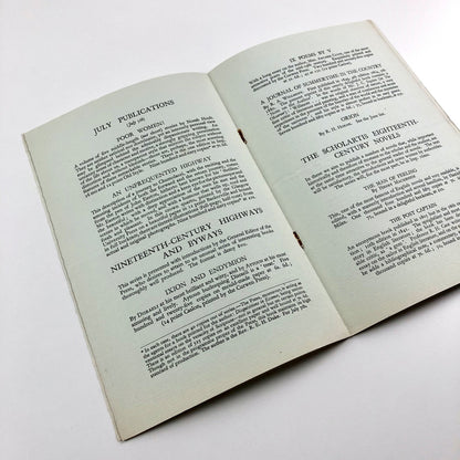 The June-July List of the Scholartis Press, 30 Museum Street | Eric Partridge | Undated, c.1928
