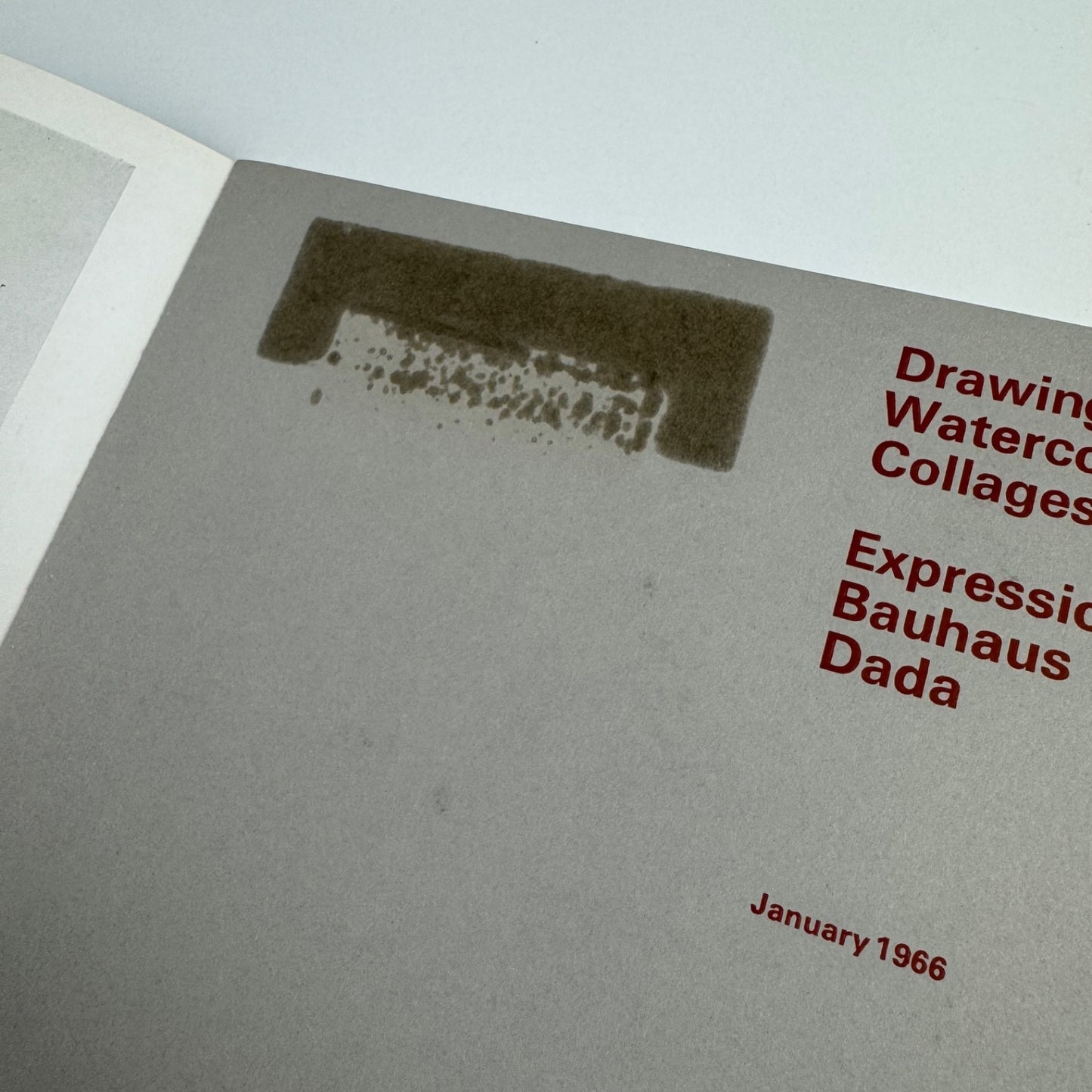 Drawings Watercolours Collages. Expressionism Bauhaus Dada Marlborough 1966
