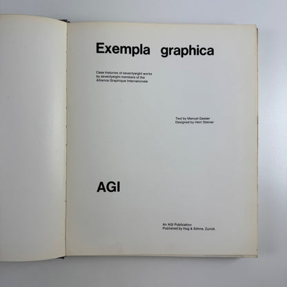 Exempla Graphics. Text by Manuel Gasser | AGI. Hug & Söhne, Zurich, undated