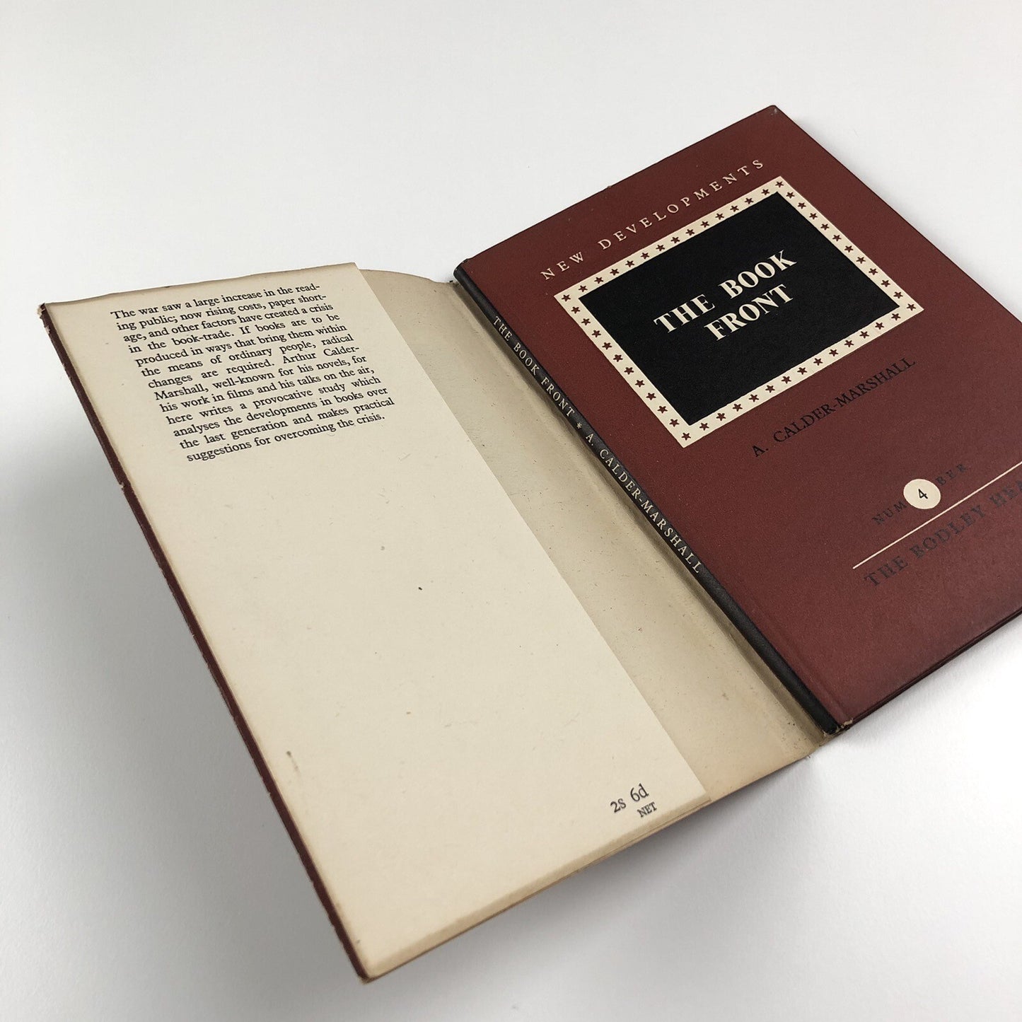 The Book Front New Developments by A. Calder-Marshall | The Bodley Head, 1947
