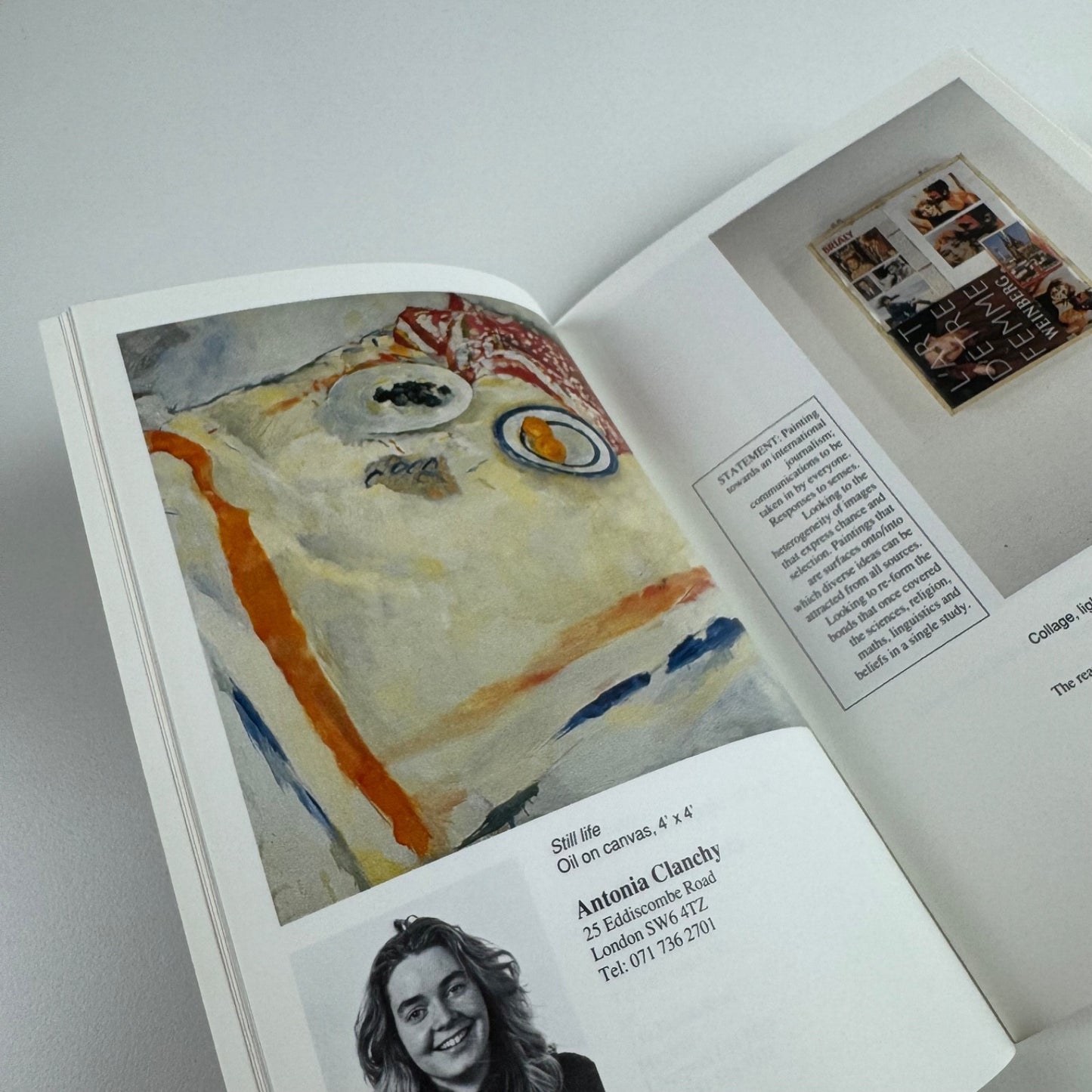 Fine Art Painting degree show 1991 Wimbledon School of Art