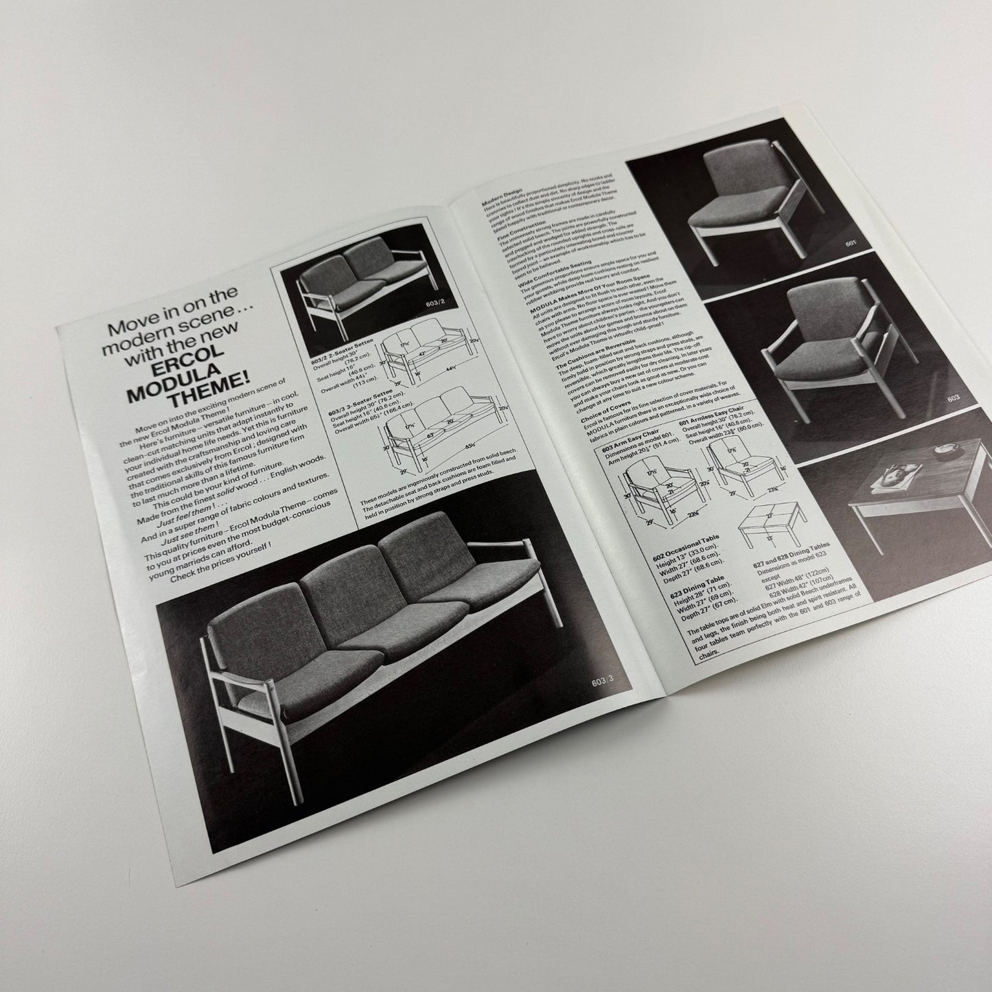 Leaflet for Modula a new theme by Ercol undated, presumed 1960s/70