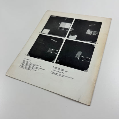 Folding card for John Mitchell. Camden Arts Centre 1972
