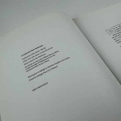 William Morris Now. Socialism by Design by Roger Simon | Communist Party Publication, 1984