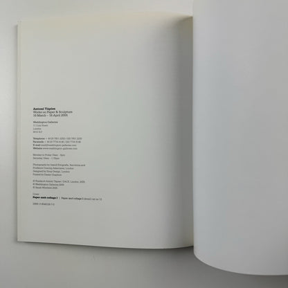 Antoni Tàpies – Works on Paper and Sculpture | Waddington Galleries catalogue, 2005