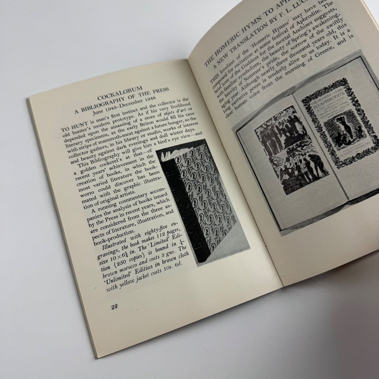 Golden Cockerel Private Press British Hand-made books. Spring 1955