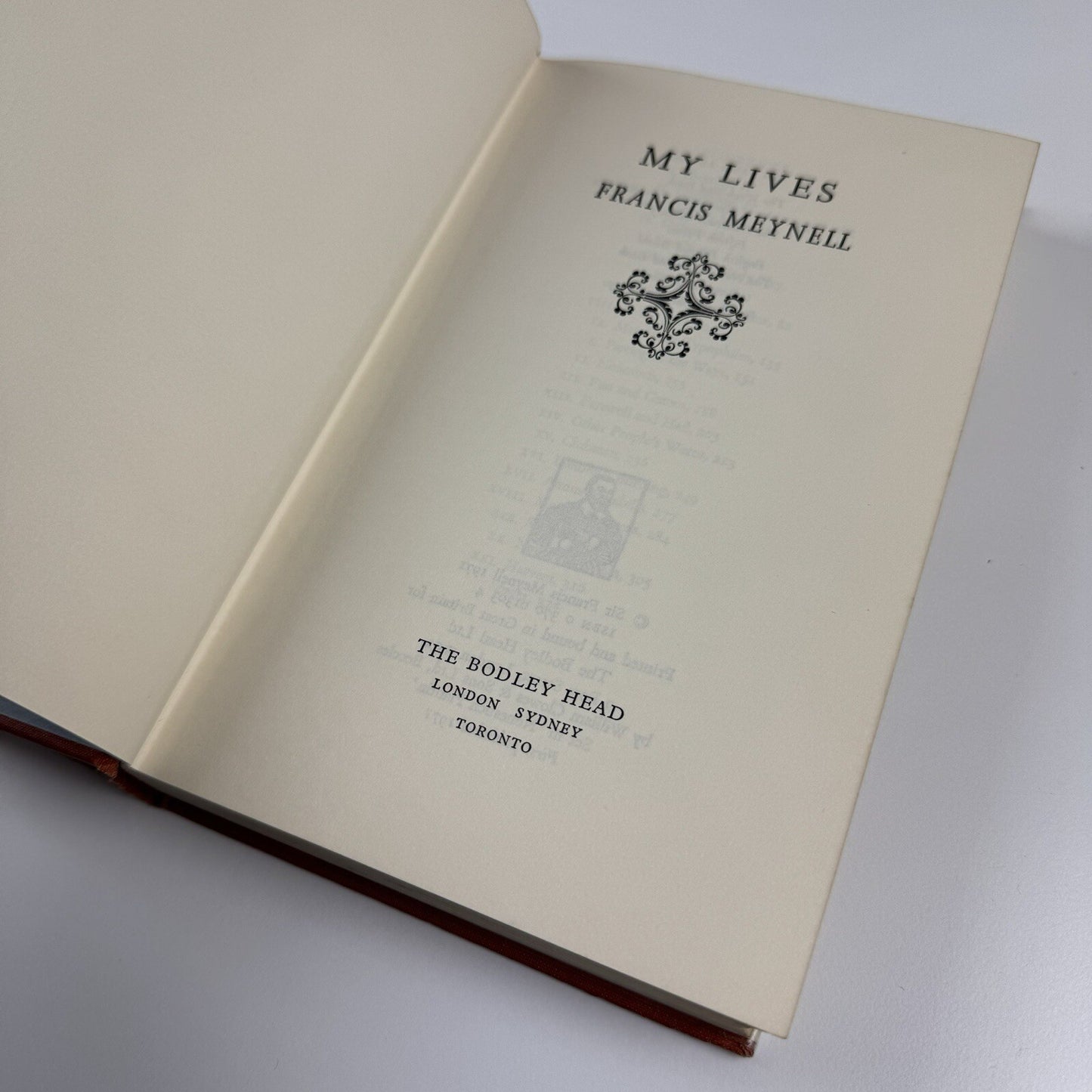My Lives. Francis Meynell | The Bodley Head, 1971