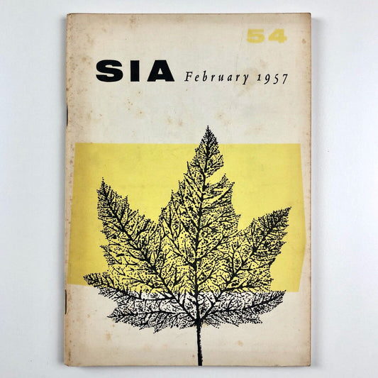 Society of Industrial Artists (SIA) Journal 54 February 1957 edited Peter Kneebone