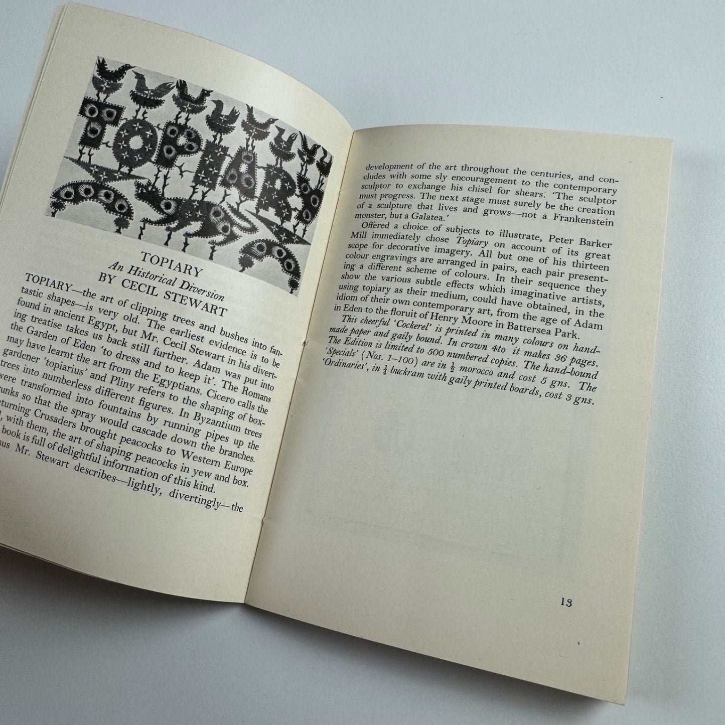 Golden Cockerel Private Press British Hand-made books. Spring 1955