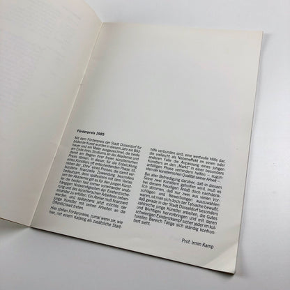 Michael Irmer – Kulturamt der Stadt Dusseldorf | Exhibition catalogue, 1985
