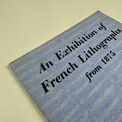 An Exhibition of French Lithographs from 1875 | Campbell Dodgson collection | Arts Council catalogue, 1947-8